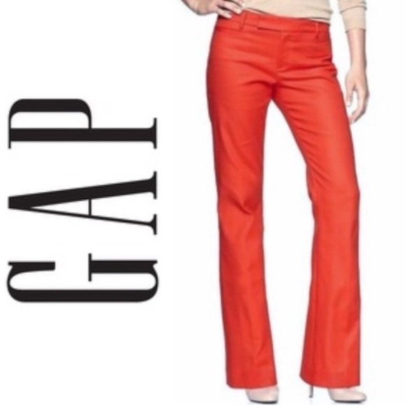 Gap Pants Modern Boot Cut Trousers Festive Orange 4A - Picture 3 of 12